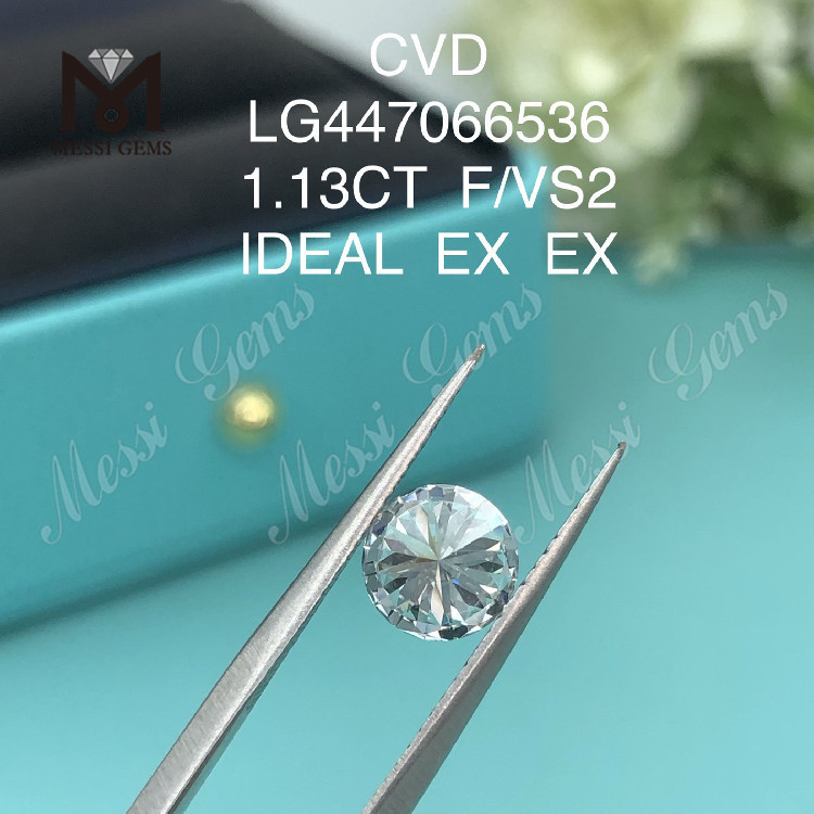 CVD lab diamonds ROUND BRILLIANT 1.13ct VS2 F IDEL Cut