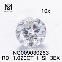 1.020ct Loose Gemstone Synthetic Diamond I SI EX Cut
