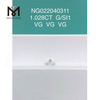 G 1.028ct SI1 white Lab Grown Diamond stone Round EX CUT