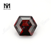 synthetic zircon diamond hexagon shape stones stones in garnet color 