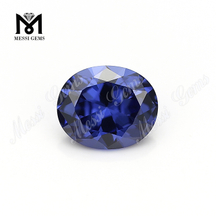 Synthetic cheap price 8x10mm tanzanite oval cut cubic zirconia stone 