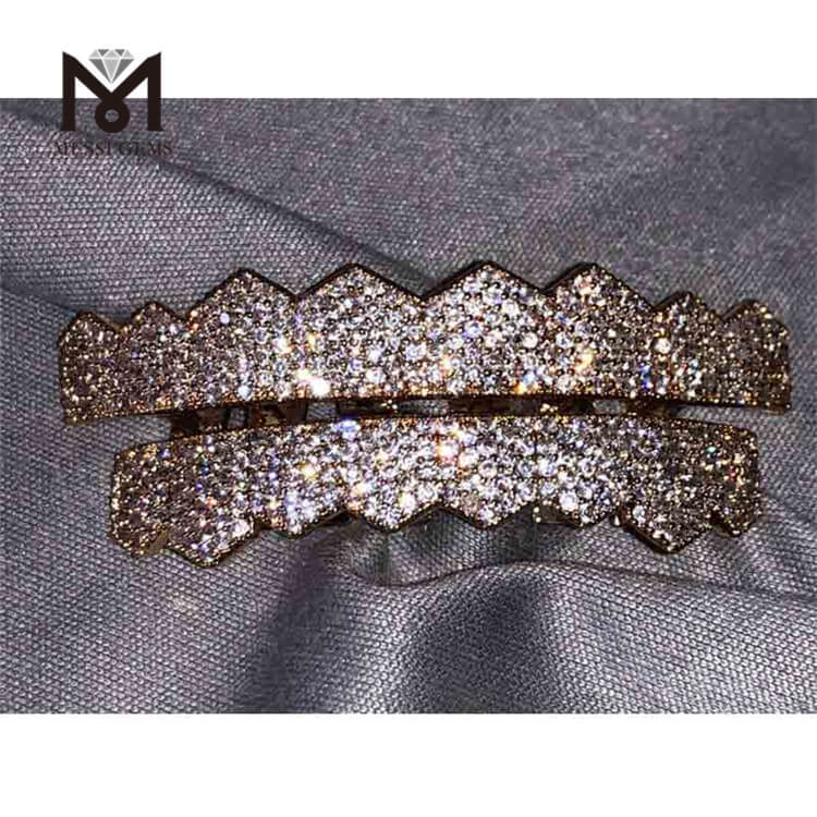 18k gold teeth grillz Moissanite diamond teeth grillz
