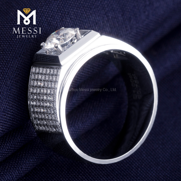 1ct moissanite gold ring for men