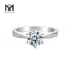 Messi Gems Single Stone Moissanite 925 Sterling Silver Ring for Sale