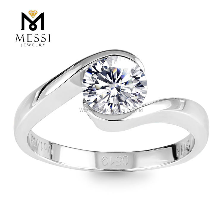 Engagement moissanite rings 18k gold 2ct moissanite rings for girls