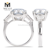 4 carat 18k real gold wedding rings moissanite gold ring for women