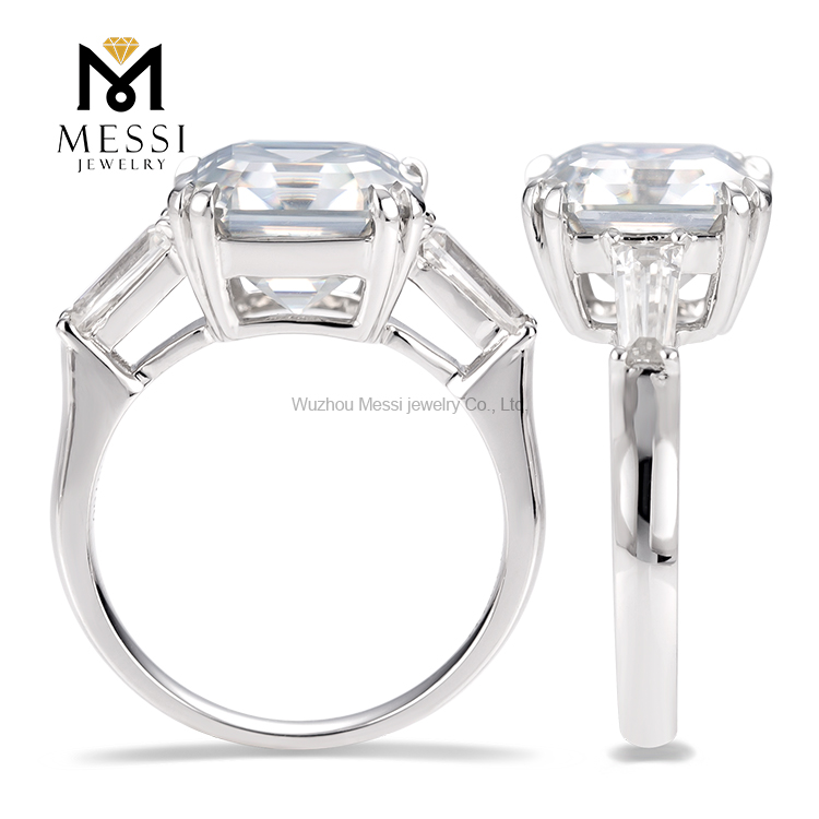 4 carat 18k real gold wedding rings moissanite gold ring for women