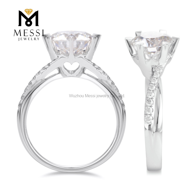 lab diamond rings 14K 18K gold ring fashion jewelry custom Dragon fire 1.5ct diamonds wedding ring