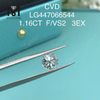 1.16 carat F VS2 Round BRILLIANT EX Cut lab diamonds CVD