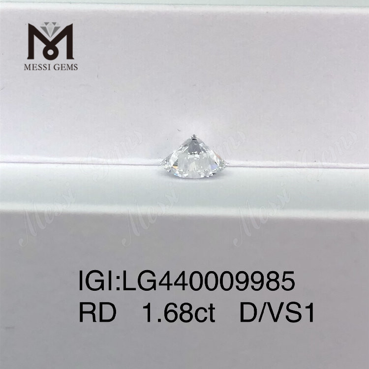 1.68 carat D IDEAL vs1 lab diamonds Round 