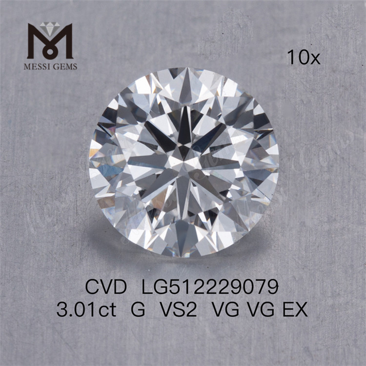  3.01CT G CVD Diamond Großhandel gegen Mann gemacht Diamanten Großhandelspreis