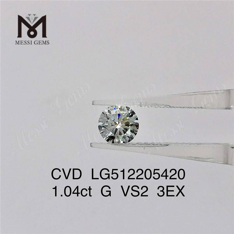 1.04ct G best sell loose cvd lab diamond vs 3EX round lab diamond factory price