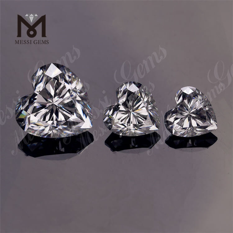 all size top quality VVS DEF heart shape white colour loose moissanite wholesale price