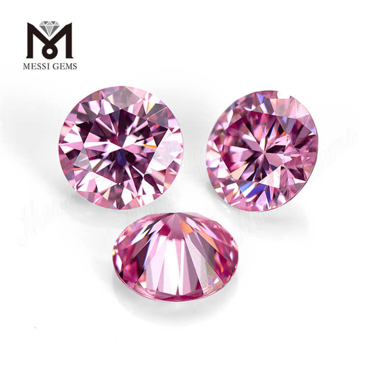 GRA -Zertifikat Top -Qualität 1Carat Großhandelspreis Pink Moisonite runde Form Edelstein für Schmuck