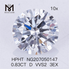 HPHT 0.83CT D VVS2 wholesale price 3EX Lab Diamonds 