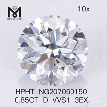 0.85CT HPHT Lab Diamond D VVS1 3EX HPHT Man Made Diamond