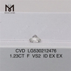 1.23ct F cvd lab diamond VS2 round white loose lab diamond wholesale price