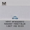 1.26CT VS2 RADIANT FANCY BLUE wholesa;e lab grown diamond HPHT NF303230013 