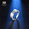 new arrival quality gold plated 925 sterling silver men rings with moissanite