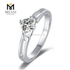 Chinese jewelry manufacturer prong setting moissanite woman ring sterling silver 925 jewellery ring