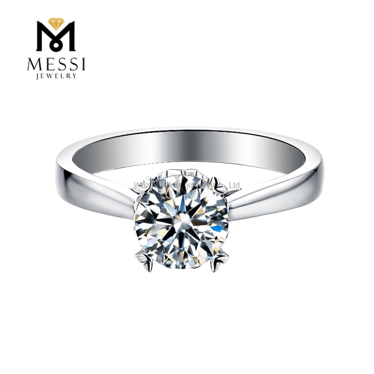 1ct moissanite solitaire ring for engagement wedding ring jewelry in 925 sterling silver ring