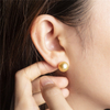 9-10mm Luxury & Unique Jewelry 18k Designer Golden South Seas Pearl Earrings