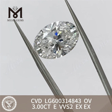 3CT E VVS2 EX for Oval Cvd in Diamond LG600314843 All Your Jewelry Needs丨Messigems