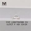 5.27CT Cushion F VS1 CVD Loose Diamond IGI Certified Sustainable Elegance丨Messigems CVD LG607352389