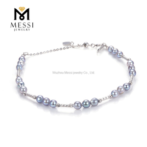 4-5mm S925 Akoya pearl bracelets for women