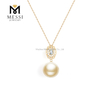 12-13mm 18K Gold Seawater Golden South Seas pearl necklace