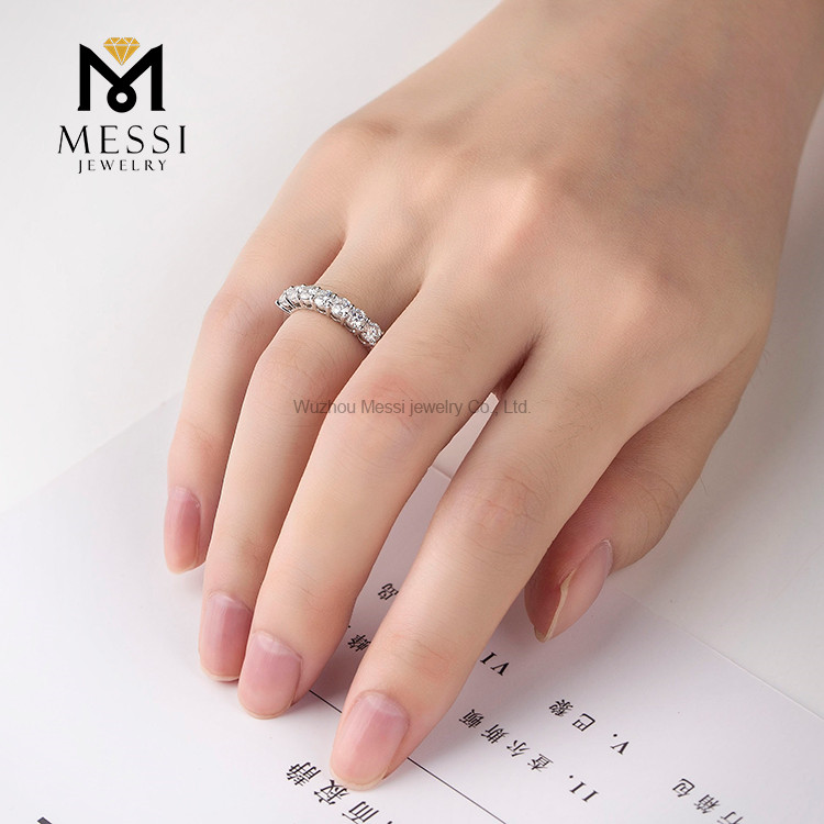 18K White Gold Classics Design diamond eternity ring Gold Jewelry Women Gift