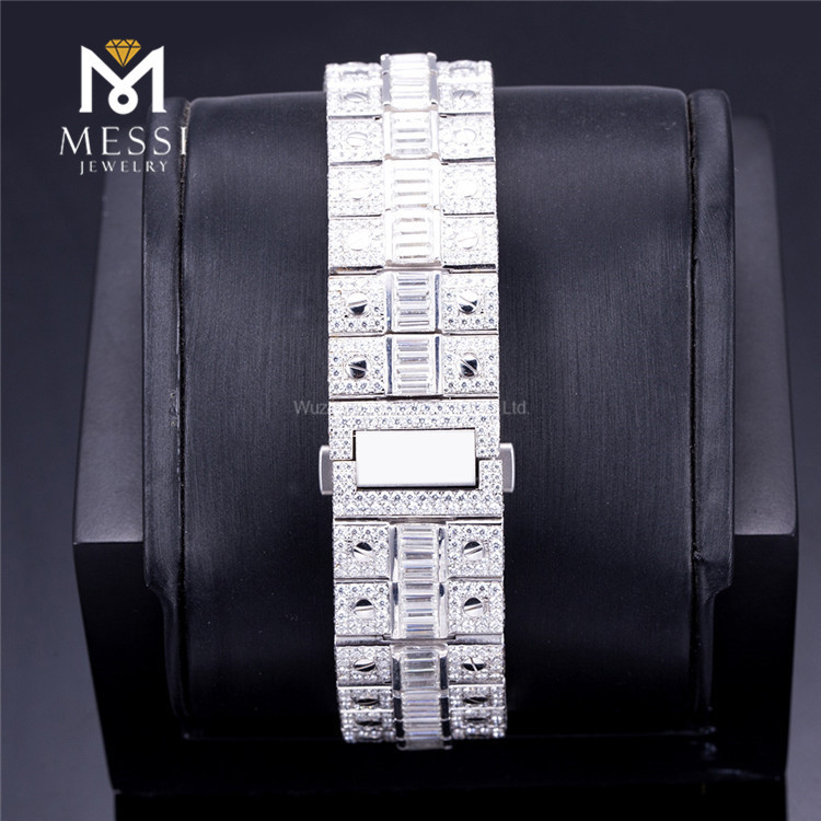 reloj de oro blanco moissanite barato
