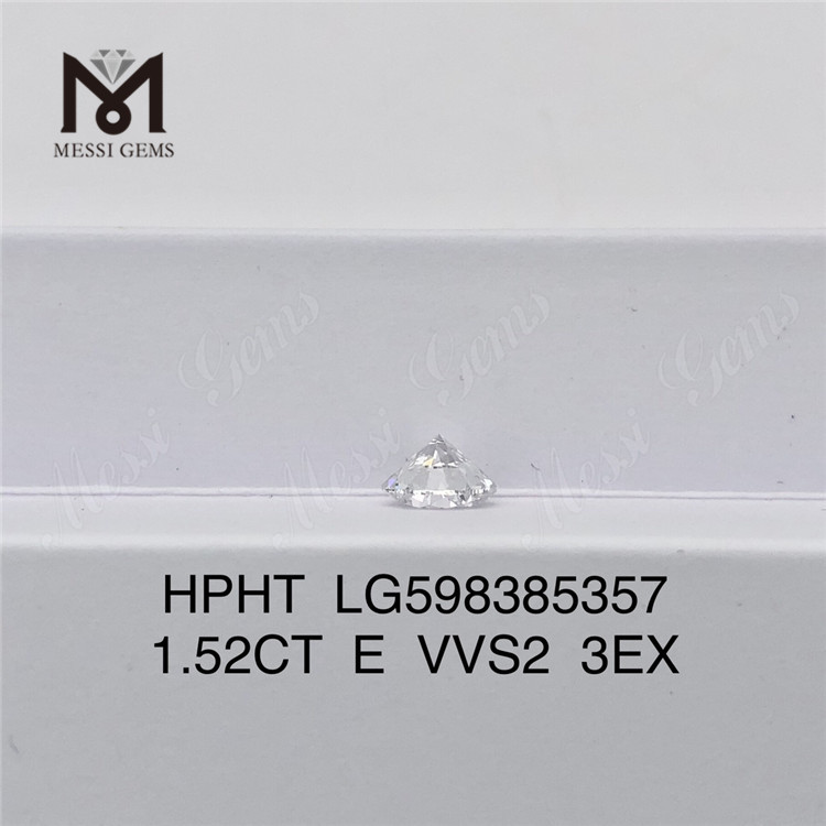 1.52CT E VVS2 3EX round hpht diamonds for sale LG598385357 Sustainable Choices丨Messigems