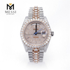 Custom Luxury 925 Silver Iced Out VVS Mens Moissanite Watch