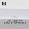 3.02CT E VS1 3 carat cvd diamond price for Resellers and Jewelry Designers丨Messigems LG608374161