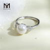 8-8.5mm akoya Beautiful Pearl Silver Rings for Sale