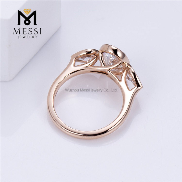 9.03*6.14mm OVAL IGI Lab Diamond Bezel Set Laboratory Diamond Engagement Rings