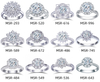 1ct Halo style Elegance Rings IGI Lab Created Diamonds