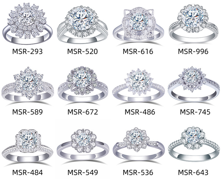 1ct Halo style Elegance Rings IGI Lab Created Diamonds