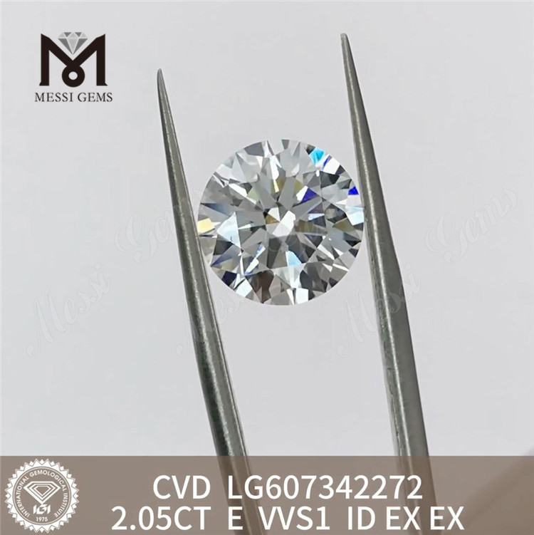 2.05ct IGI Graded Diamonds E VVS1 CVD Diamond Unveiling The Beauty丨Messigems LG607342272 