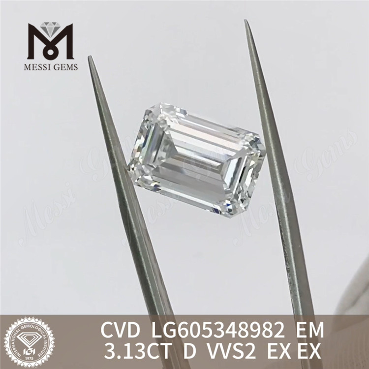3.13CT D VVS2 EM 3ct igi certified diamonds for Artisan Jewelry CVD丨Messigems LG605348982