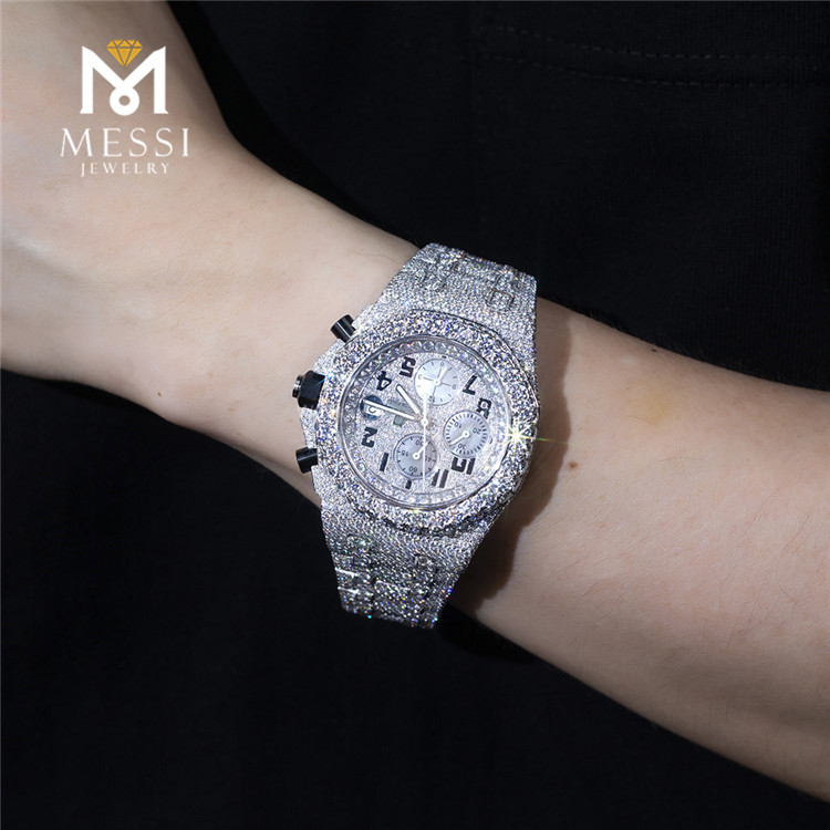 iced out moissanite watches for sale