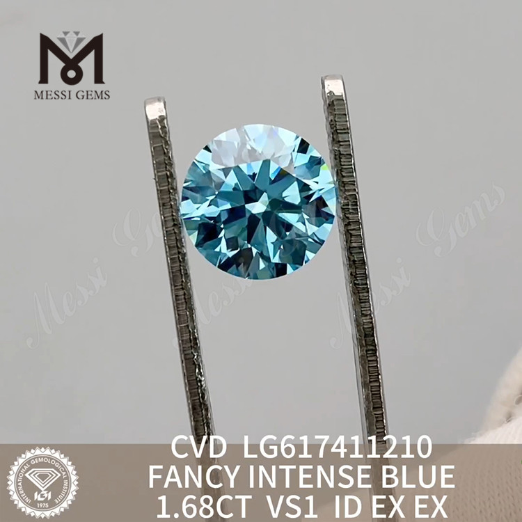 1.68CT VS1 FANCY INTENSE BLUE lab created diamonds for sale丨Messigems CVD LG617411210
