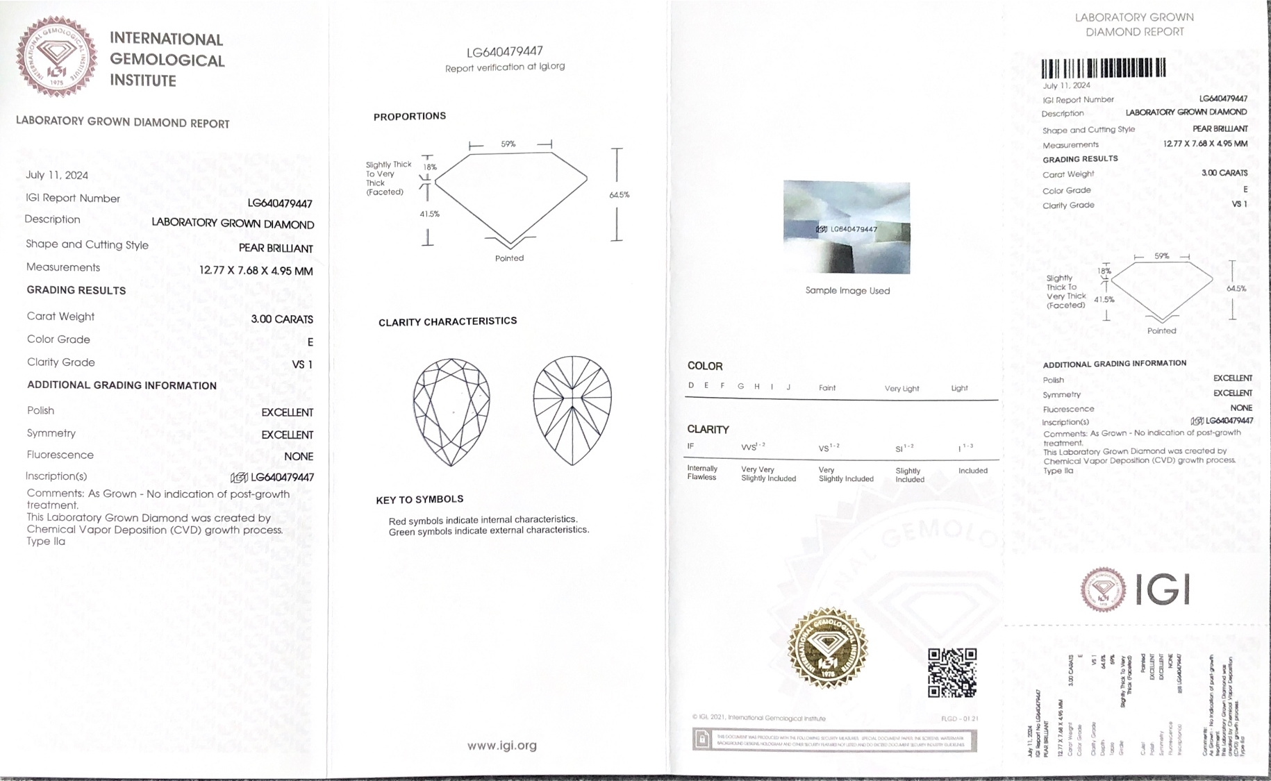 3ct made by man diamonds igi