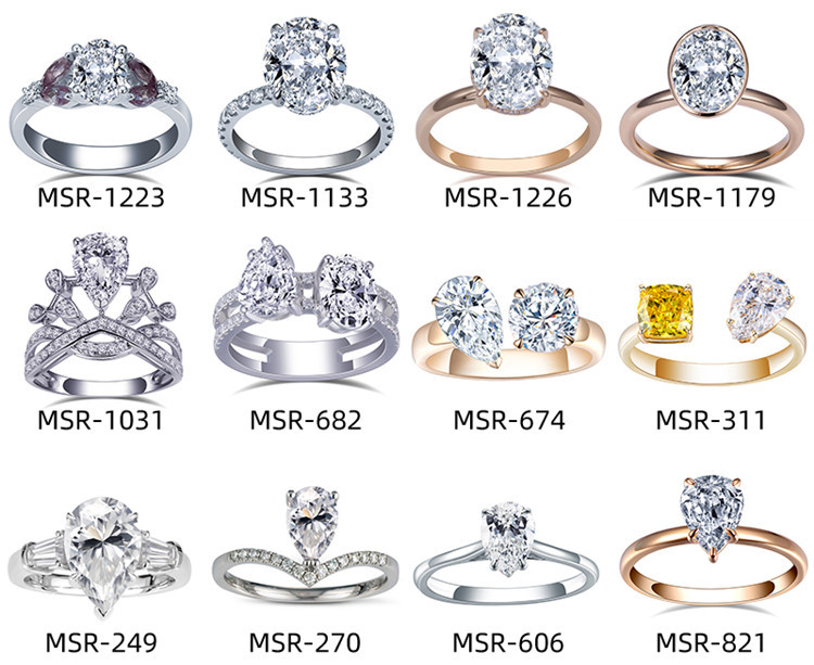 Rose gold 2CT lab grown diamond Pear Shaped Engagement Ring