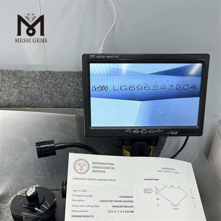 10.1ct f MQ VVS EX EX Simulated Diamond CVD LG696543204