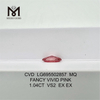 1.04CT VS2 MQ FANCY VIVID PINK EX CVD Simulated Diamond LG695502857