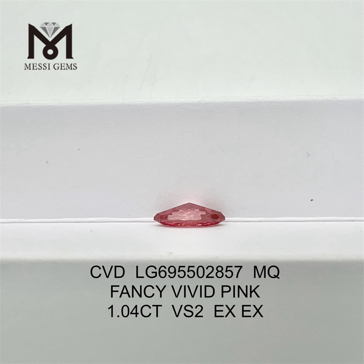 1.04CT VS2 MQ FANCY VIVID PINK EX CVD Simulated Diamond LG695502857