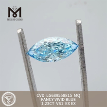 1.23CT VS1 MQ VS simulated diamond FANCY VIVID BLUE EX EX CVD Diamond LG689558815