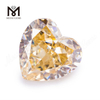 9*9mm Heart loose moisanite diamond M-Yellow moissanite stone manufacturer